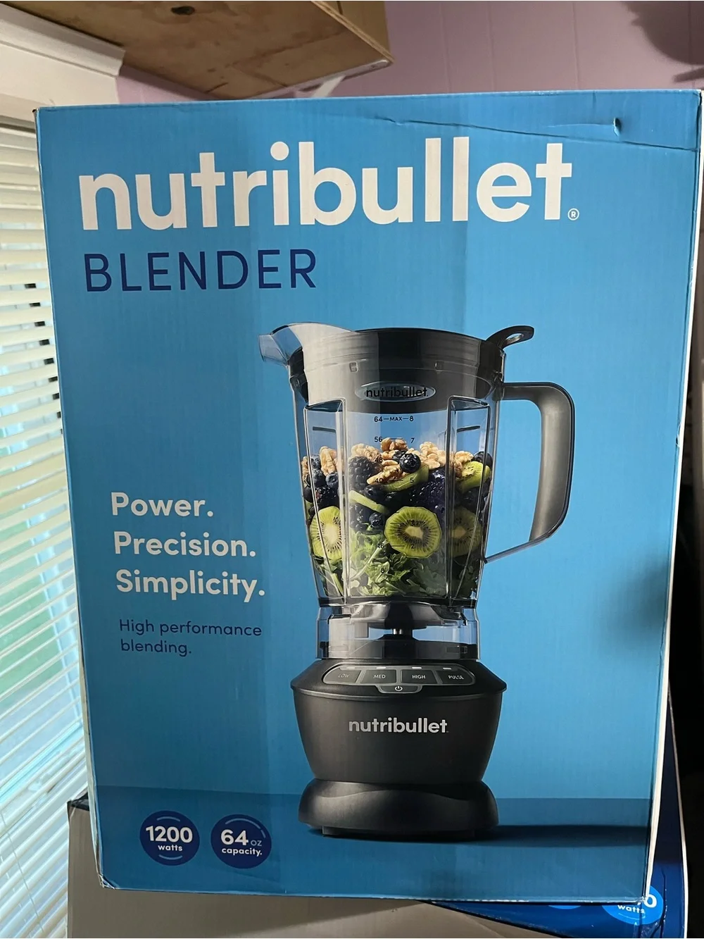 NutriBullet Electric Blender NBF50400 1200W 64 oz Black BPA-Free